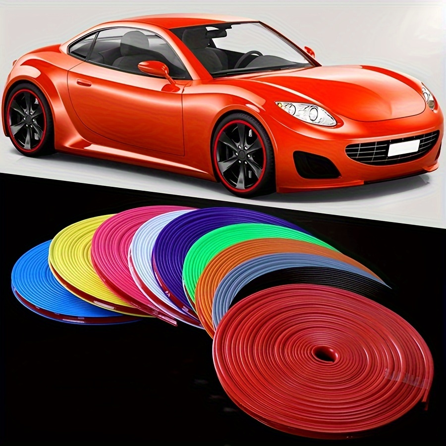 

Universal Wheel Rim Protectors, 8m Length Synthetic Rubber Trim Rings, Decoration Strips, Impact Resistant Wheel Guards For Vehicle Protection