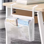 LocalAdjustable Desk Side Hanging Organizer - Under Desk Storage Caddy for Office & Bedroom, Tool-Free Mount Shelves for Books, Files, Supplies | Space Saving Clutter Solution, Desk & Drawer Organizer for Home StorageOpen in new tab.