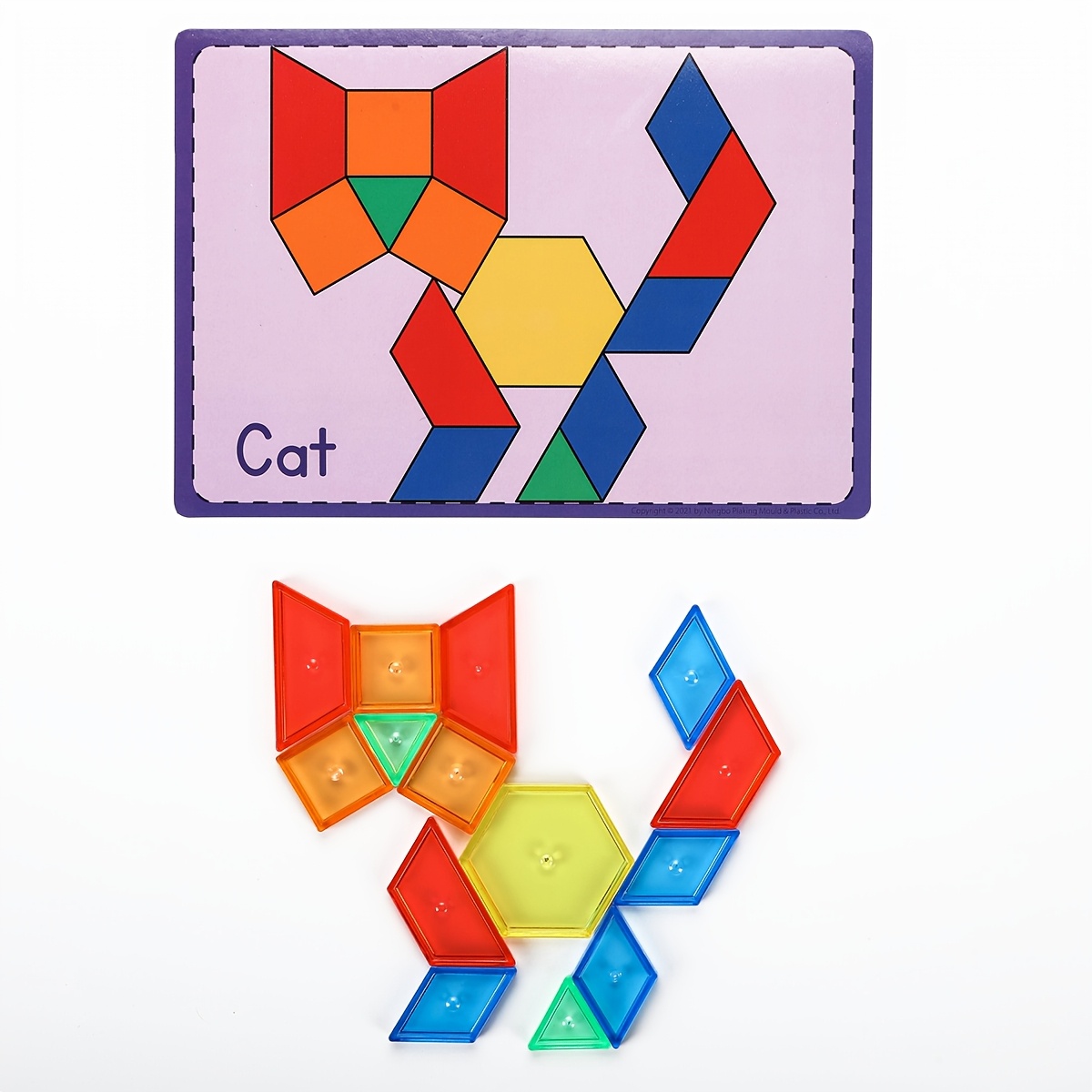 Translucent Pattern Blocks for Educational Light Table Play