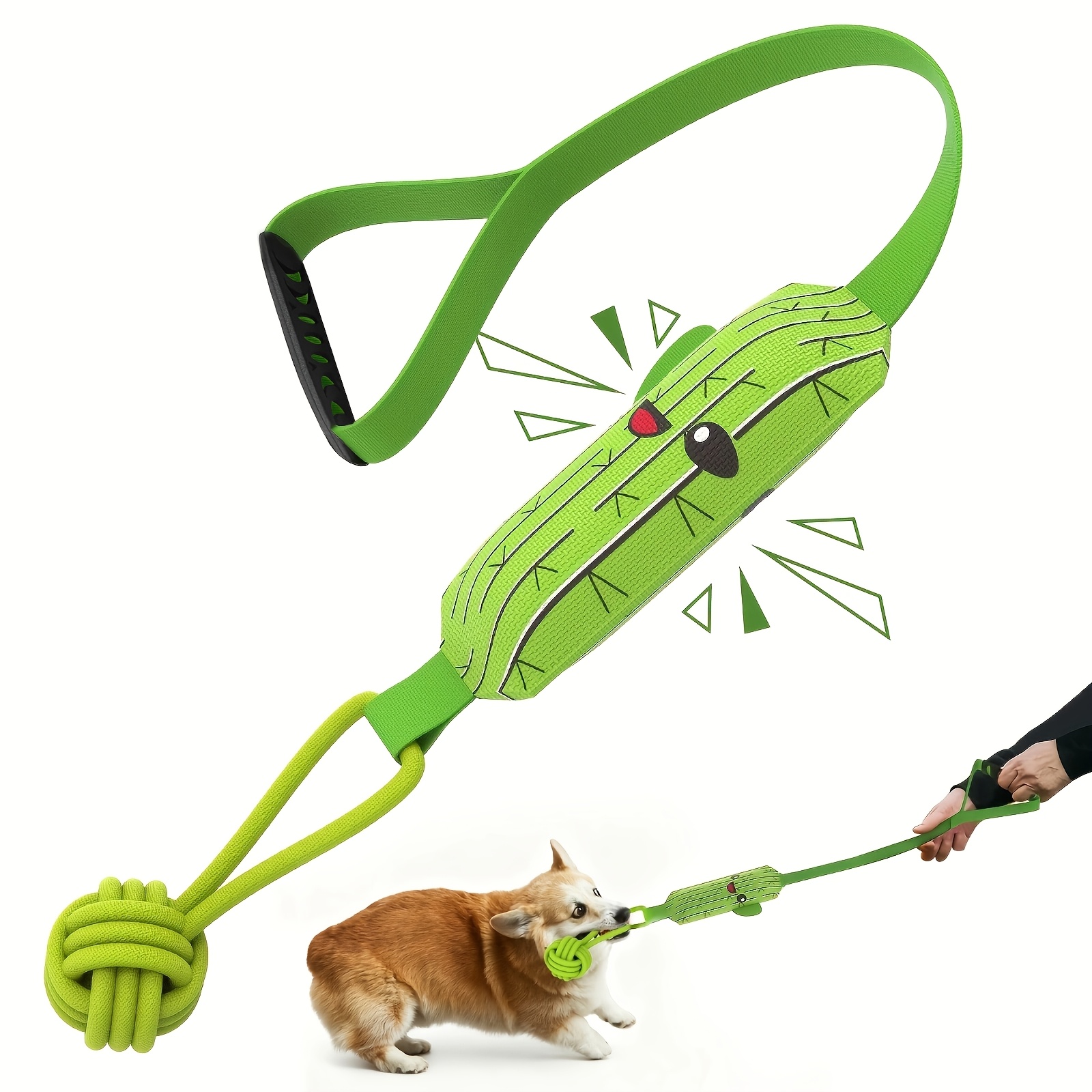 Image of Dog Tug Toy, 31 Inch Interactive Dog Toy, Dog Rope Toy With Strong , Tug Of Toy For Training Teething Boredom Puppy, Middle Dogs