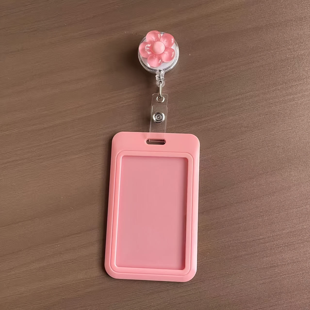 TEMU Colored Flower Card Holder For Transit Cards, Badges, Credit Cards, Bank Cards, And Id Cards. Suitable For Office And Daily Use