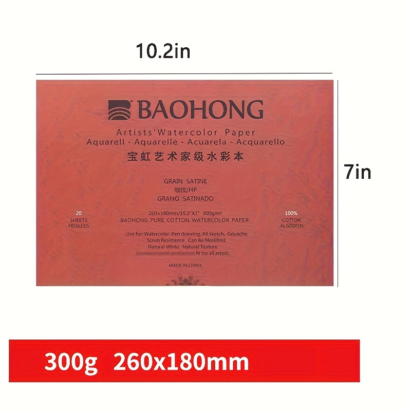 100 cotton   paper 300g 20sheets professional watercolor sketchbook book for painting art supplies