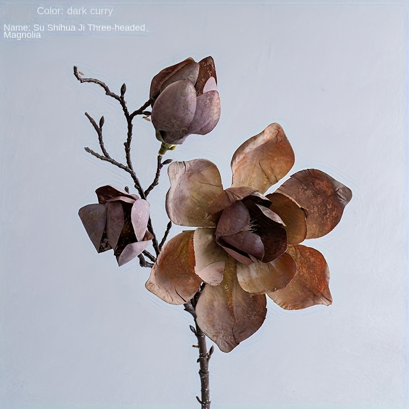 Artificial Flower Vintage Autumn Magnolia