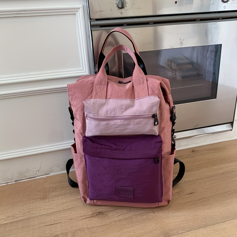 Multi-Functional Color-Block Outdoor Backpack for Hiking & Camping