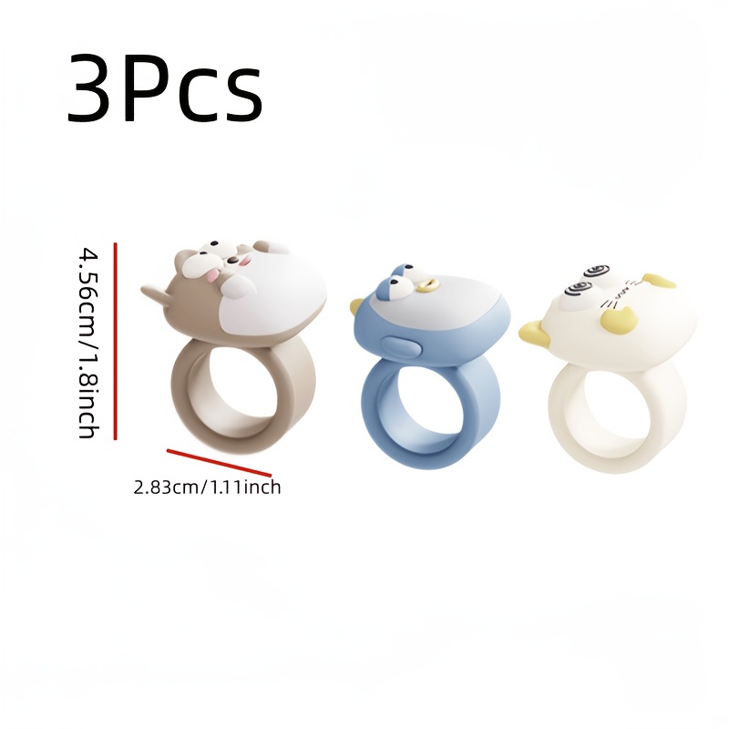 TEMU Juego de 3 protectores de manijas de puerta de diseño | Protectores de silicona para paredes y muebles para que las manijas de puertas, manijas