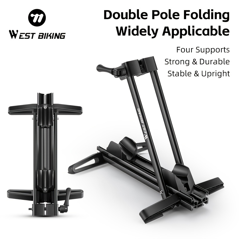 Image of West Biking Folding Bike Stand Floor Bicycles Indoor Outdoor Garage Storage Bicycle Parking Rack Fold " 26.5" 27" 29" Bikes 700c Bicycle
