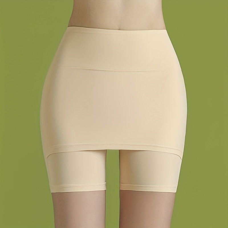 E-shop 1 Stück hochelastische Damen Shapewear Shorts, entwickelt, um die Sichtbarkeit zu verhindern, mit einer neuen, nahtlosen, doppellagigen