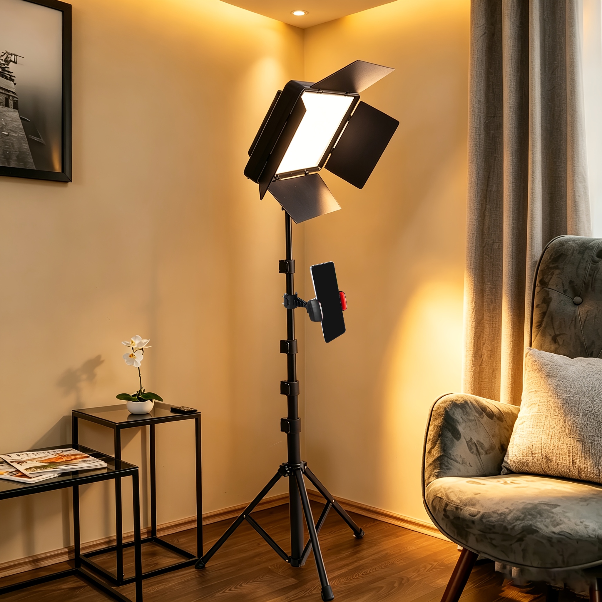 TEMU Uegogo 10-inch Led Video Light With Adjustable Brightness, Usb Connection, Suitable For Photography, Filming, Video Recording, Stage Shooting,