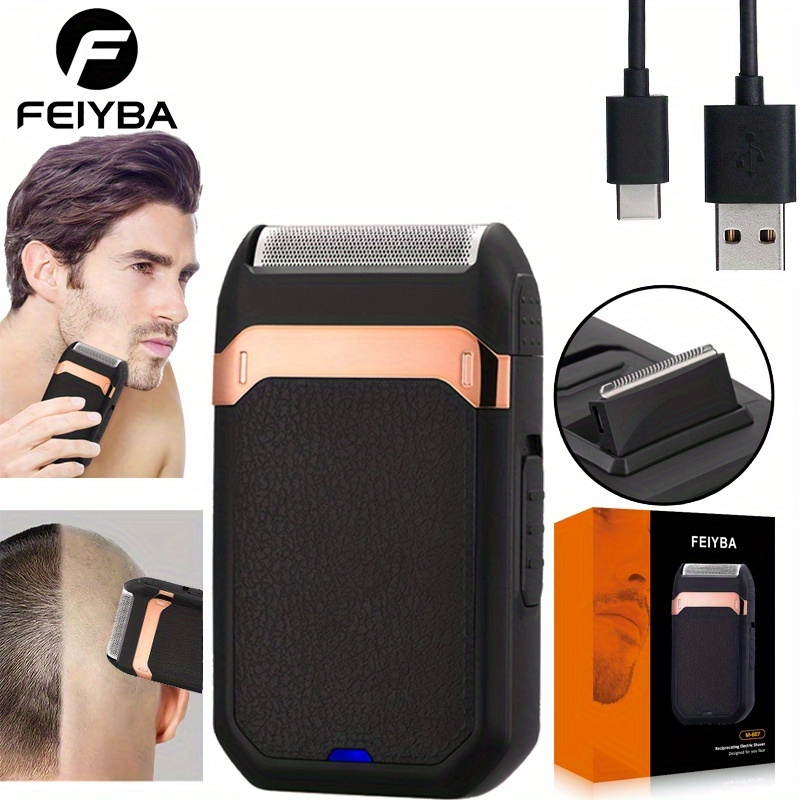 El afeitadora eléctrica FEIYBA es un regalo ideal para hombres durante las fiestas. Cuenta con carga USB y permite un corte preciso de barba, patillas y cortes de pelo. Adecuada para uso en el hogar, el coche y viajes.