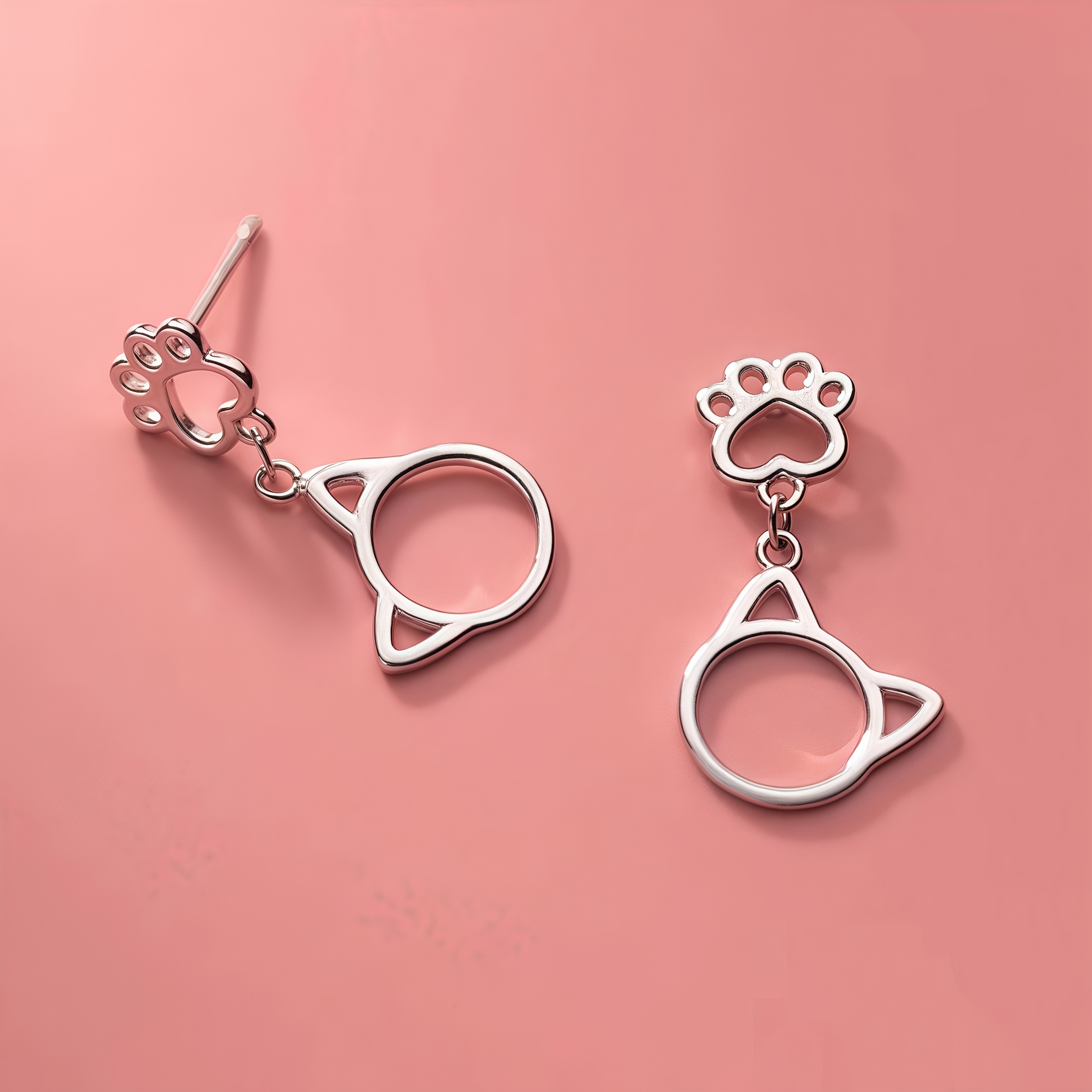 

Hypoallergenic Fashionable Cat Earrings, , , Simple And Elegant, Suitable For Or Party Women' Earrings, Jewelry Accessories, A Valentine's Day Gift For Women Or Lovers.