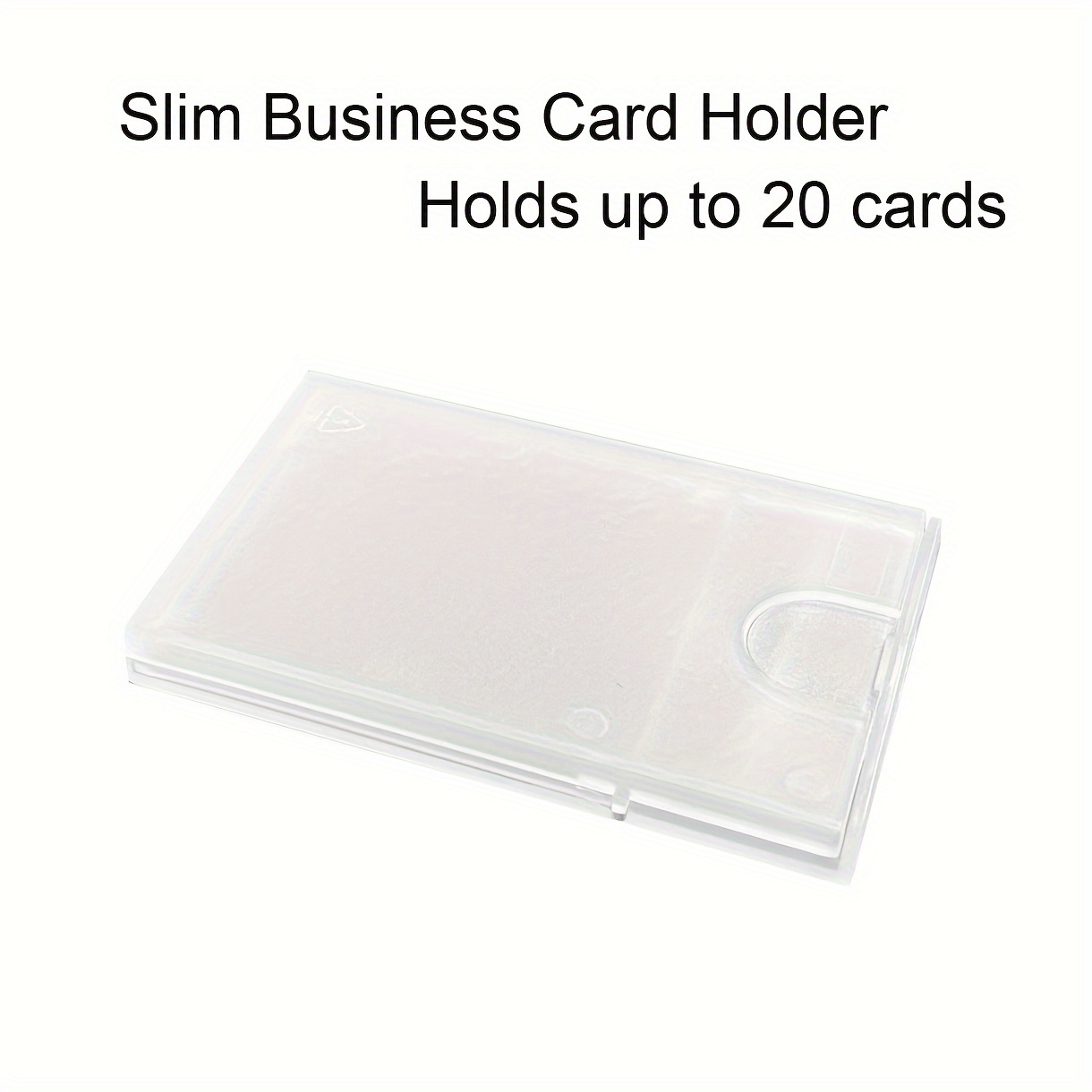 Business Card Holder - Compact 20-slot Organizer For Cards, Bank & Membership Cards - Plastic, Pocket-
