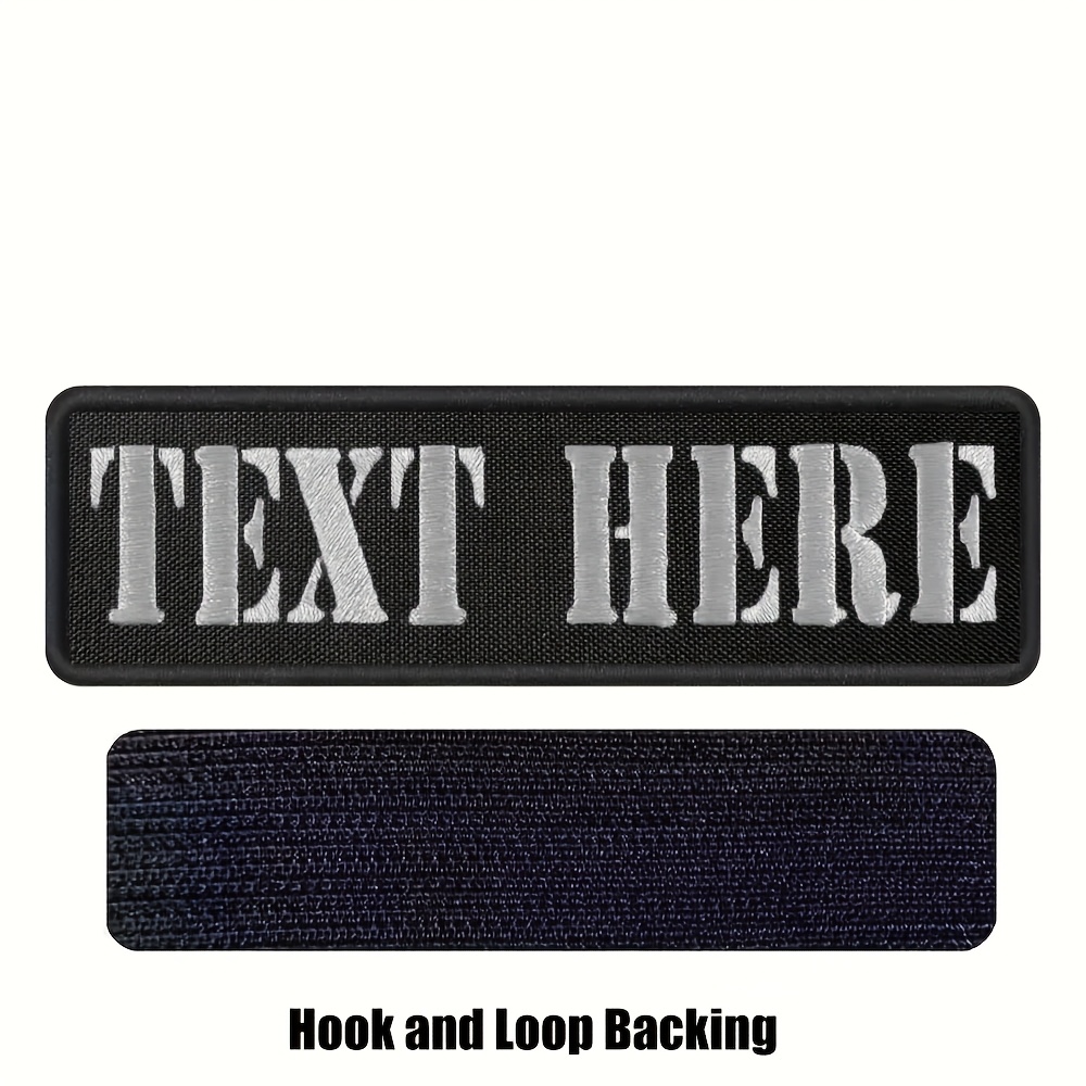 TEMU Custom Embroidered Name Patches With Your Own Name/initials - Personalized Iron-on Or Hook & Loop Suitable For Clothing, School Uniforms, Sports