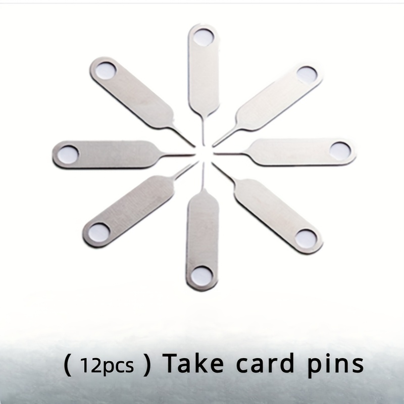 12pcs Universal Solid Sim Ejector Pins, Sim Ejector Tool, Sim Card Ejector, Compatible With Devices, Sim Card Removal Tool, Phone Sim Ejector, Sim Card Pusher