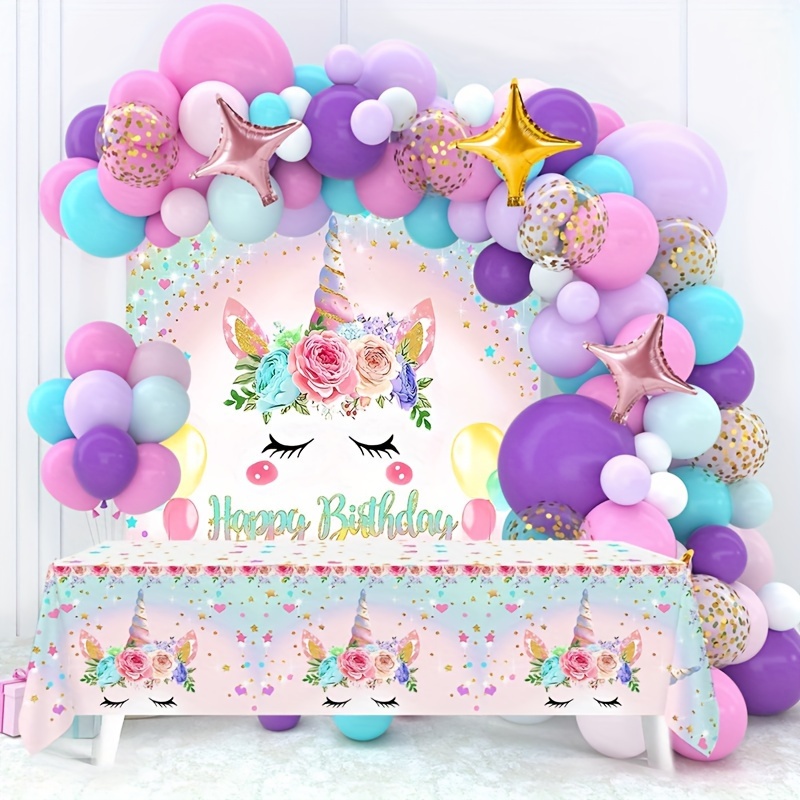 

93pcs, Unicorn Background Cloth Balloon Set, Romantic Balloons, Birthday Party Decoration, Baby Shower, Wedding, Engagement, Party Decoration