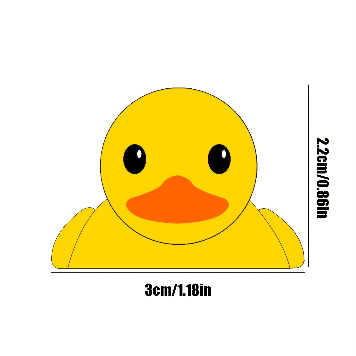 Adorable Duck Cartoon Vinyl Sticker - Self-adhesive Semi-matte Car Rearview Mirror Sticker, Uv Protection/waterproof/anti-scratch, Suitable For Cars, Decoration Lasts 5 Years, Fun Car Decal