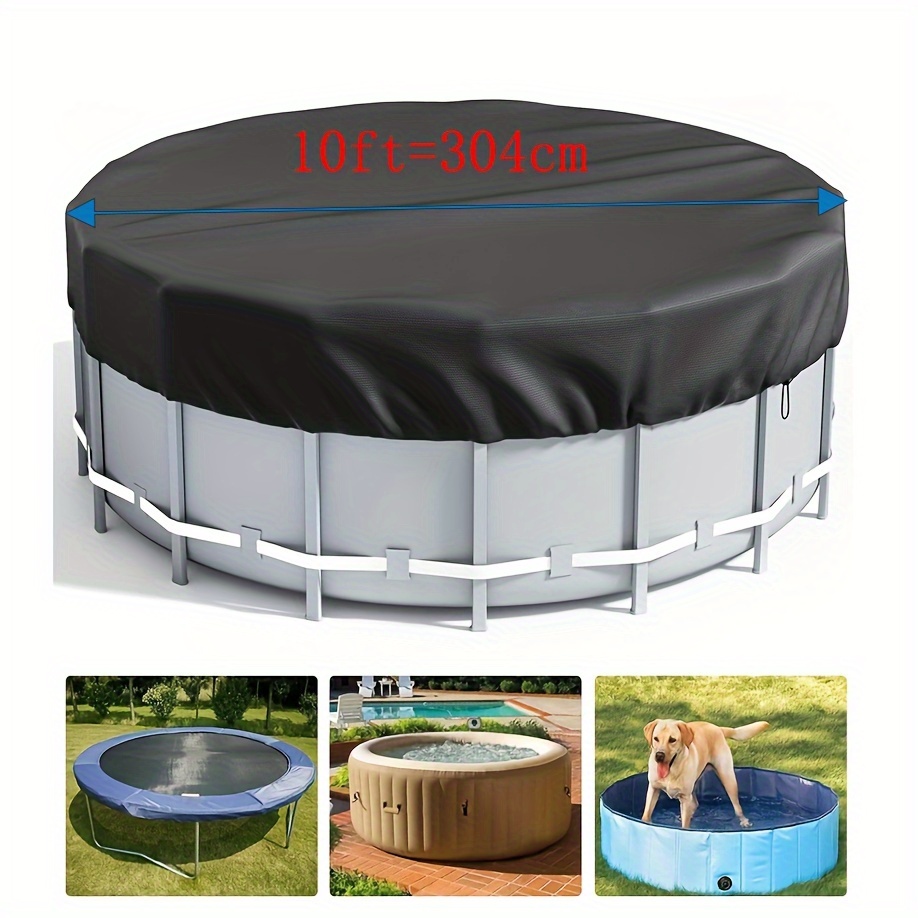 Kurulumu Kolay Su Geçirmez & UV Dirençli Yuvarlak Havuz Örtüsü, İpli - Yer Üstü Havuzlar, Depolama Tankları & Trambolinler için Mükemmel