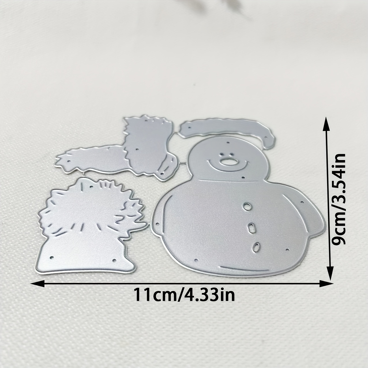 TEMU 1pc Snowman Metal Die Cut, Diy Scrapbooking Embossing Stencil, Handmade Greeting Card Making Metal Cutting Dies, Gift Card Making Tools