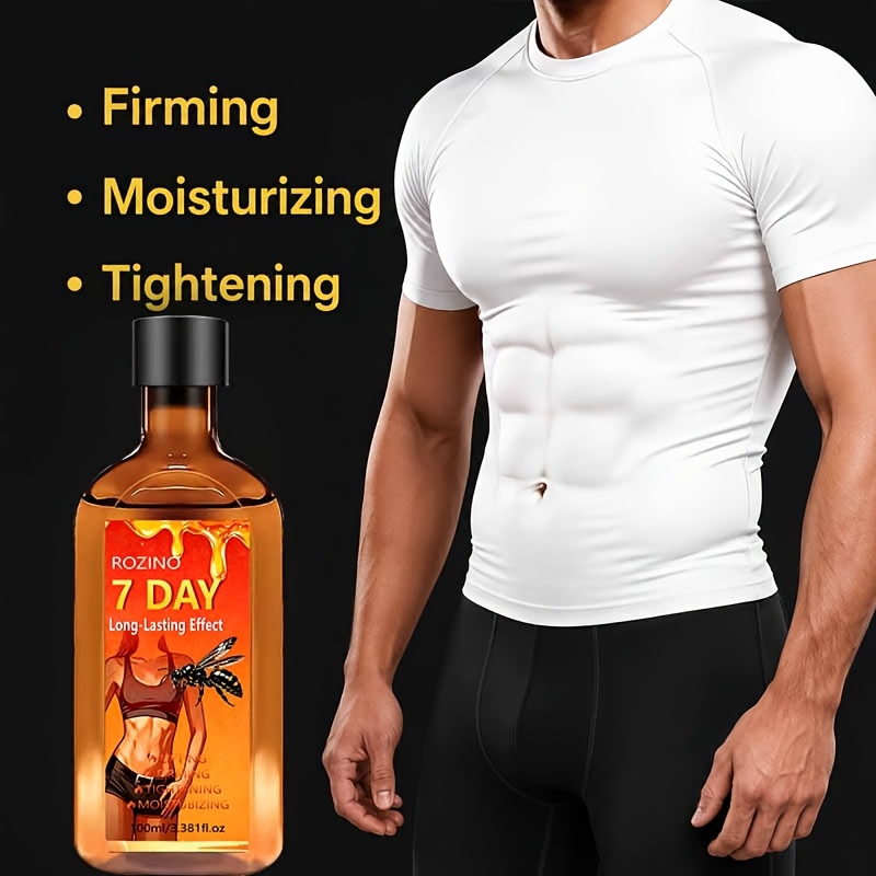 7-Day Abdominal Instant Tightening Oil, Instant Lifting And Firming, Tummy Reduction, Natural Ingredients, Low Sensitivity And Hydration, Solving Body Skin Laxity, Dryness, Wrinkles And More, Suitable for Arms, Abdomen, Buttocks