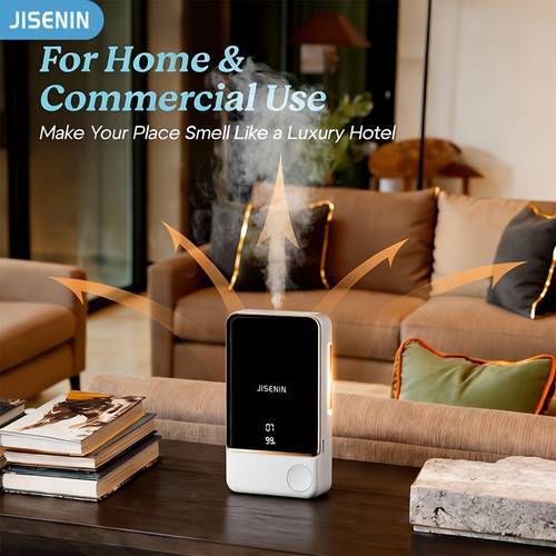 Multifunctional Waterless Essential Oil Diffuser And Humidifier, 3 Bottles of Scented Essential Oils, 1800Mah Rechargeable Battery, 7-Speed Mist Settings with Timer, And 7-Color LED Lights; Ideal for Bedrooms, Bathrooms, And Yoga