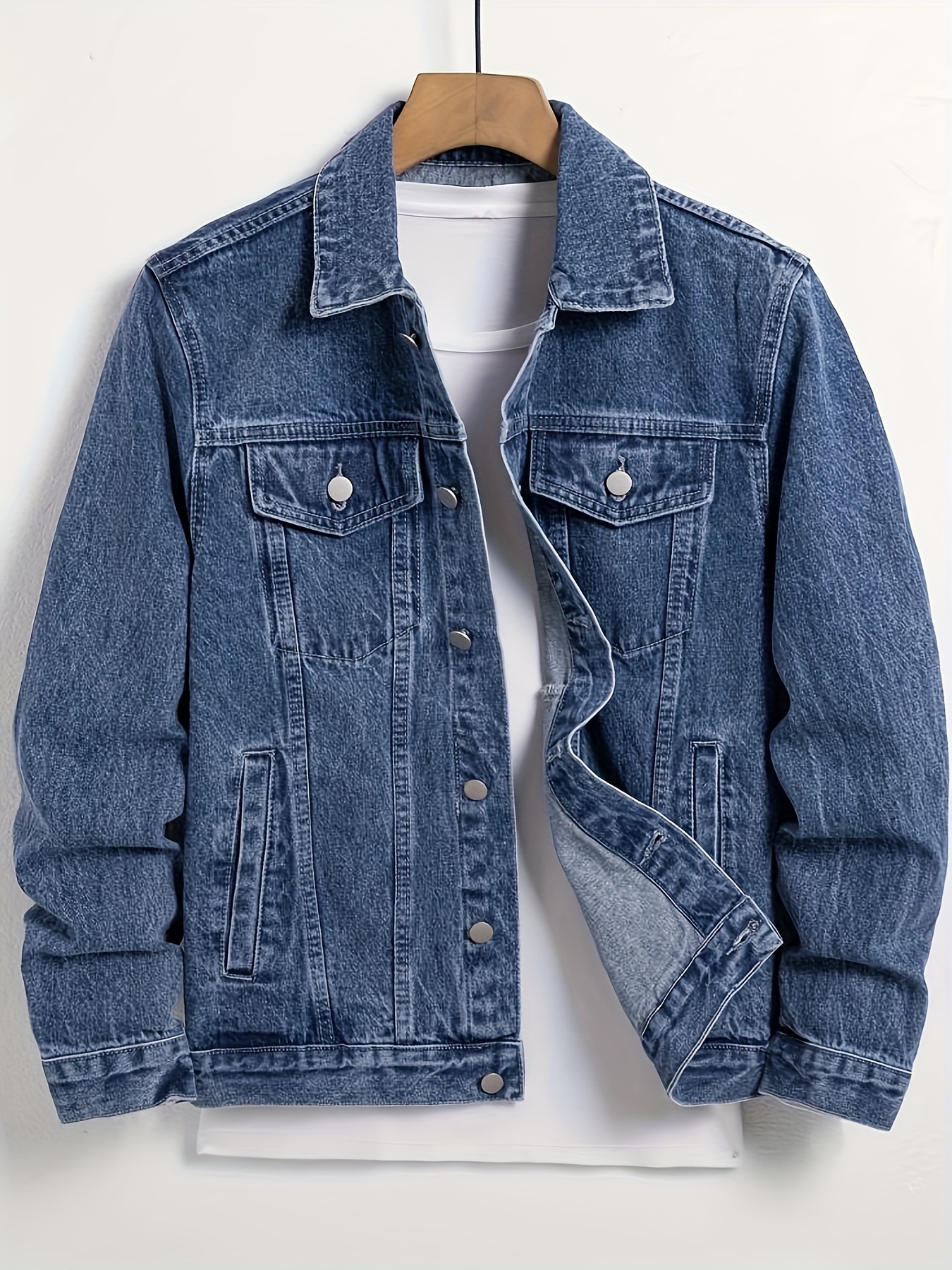 Men's Casual Slim Jacket, Men's Denim Jacket
