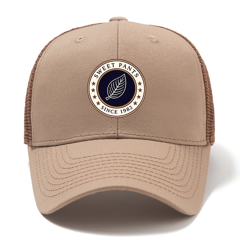 TEMU Casquette de baseball unisexe à dessus rigide en respirante, Chapeau à bord incurvé avec imprimé de pantalon , Chapeau de soleil d'été pour