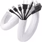 Multi-color Nylon Cable Management Sleeve | Computer, TV, and Study Desk Cable Organizer, Anti-Tangle Cord Cover, Essential for a Tidy Home and OfficeOpen in new tab.