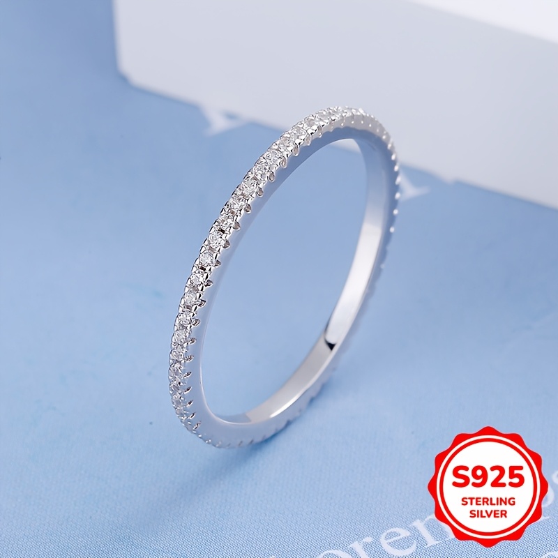 925 Silver Ring An Elegant And Fashionable Made of Designed for Women And Adorned with Synthetic Zirconia Ideal for Occasions Such As Parties Dates Birthdays Christmas Gifts Year-Round Events Weddings And Banquets