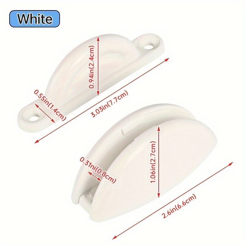 Image of Door Retainer Kit, Door Stop Retaining Catch Holder Set White/black Plastic For Camper Rv Motorhome Campervans Rv Entrance Doors