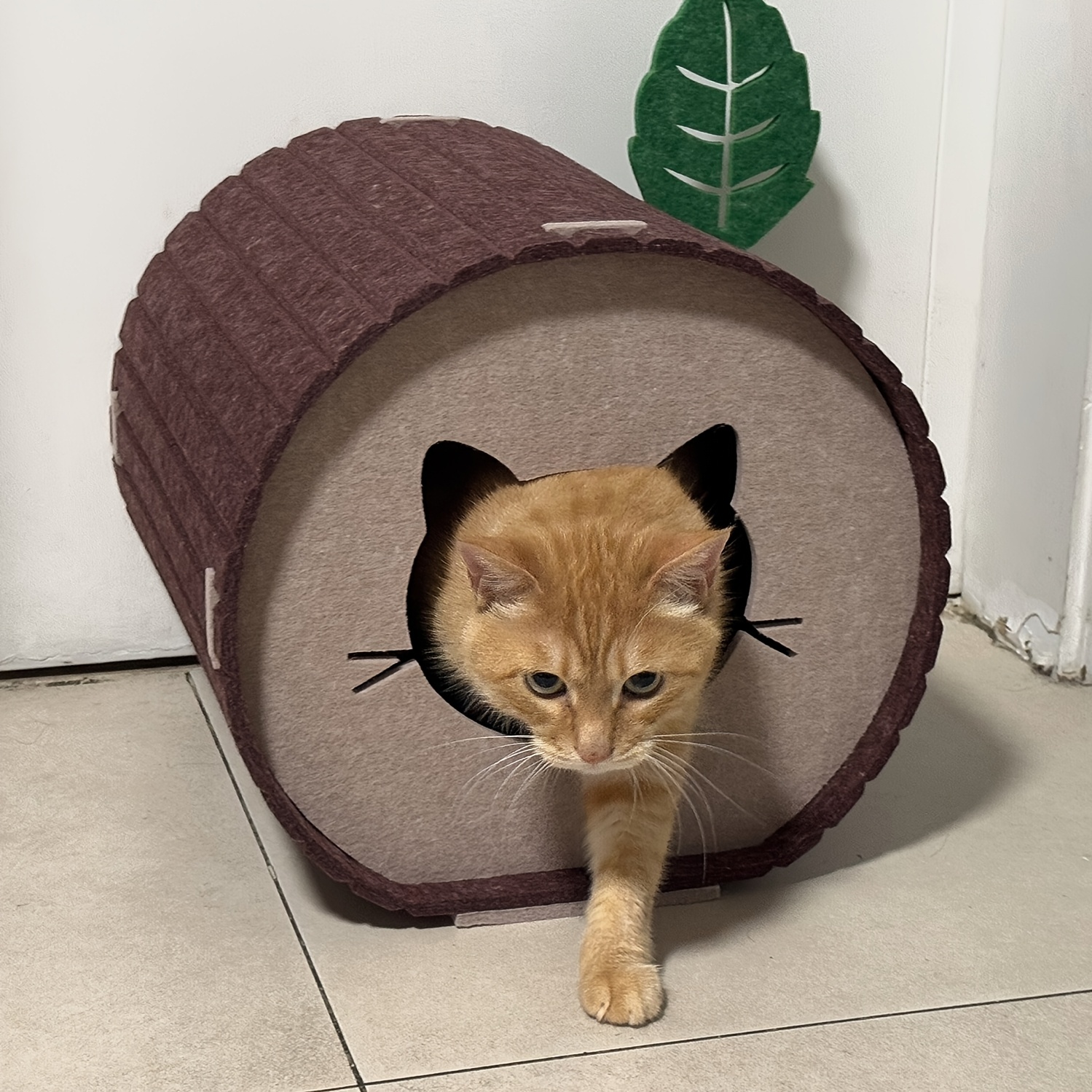 cozy velvet felt   cat bed durable   cat house for indoor cats warm cool ideal for multiple cats cat bed   assembled cat house cat furniture Product details 3