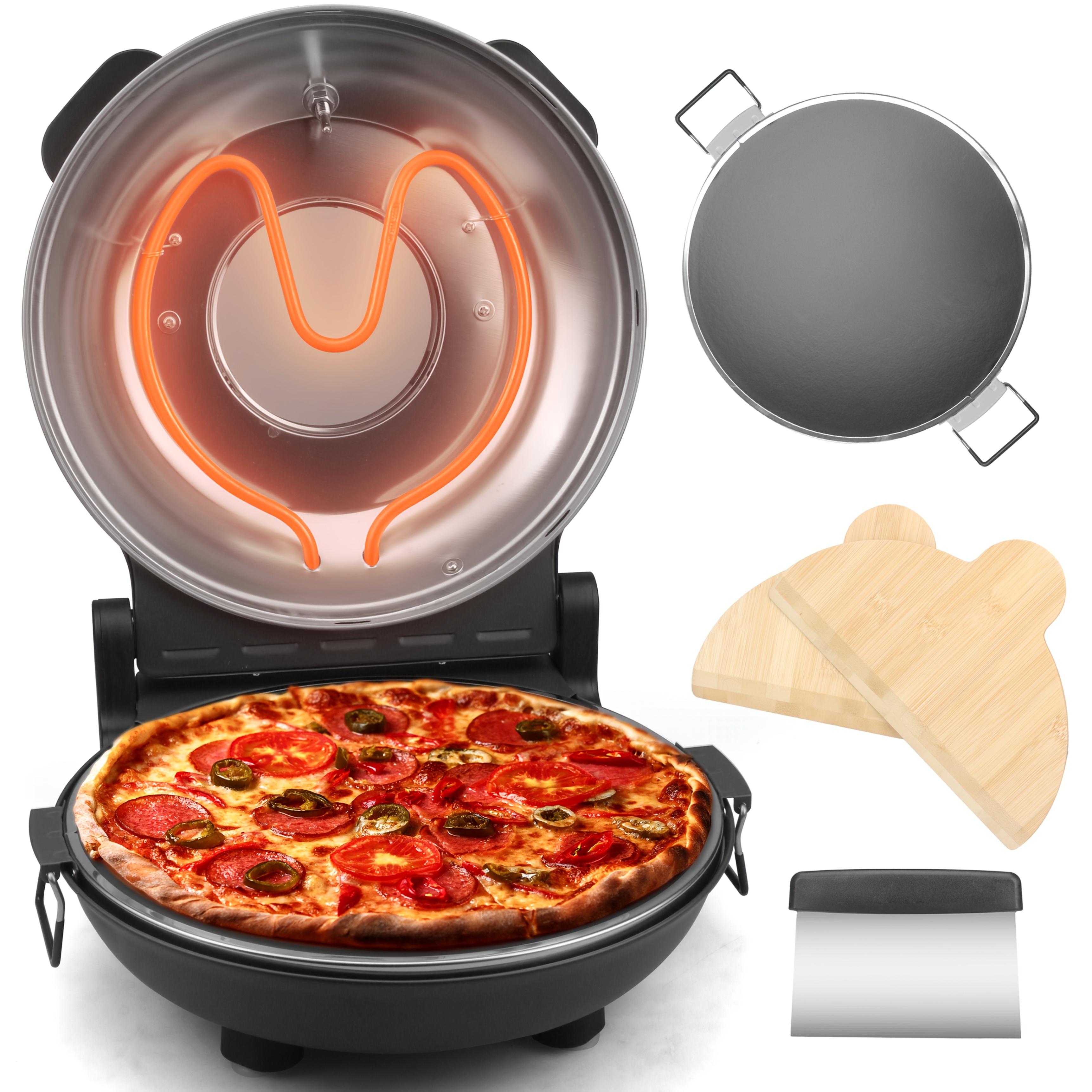 electric pizza oven recipe included countertop pizza maker