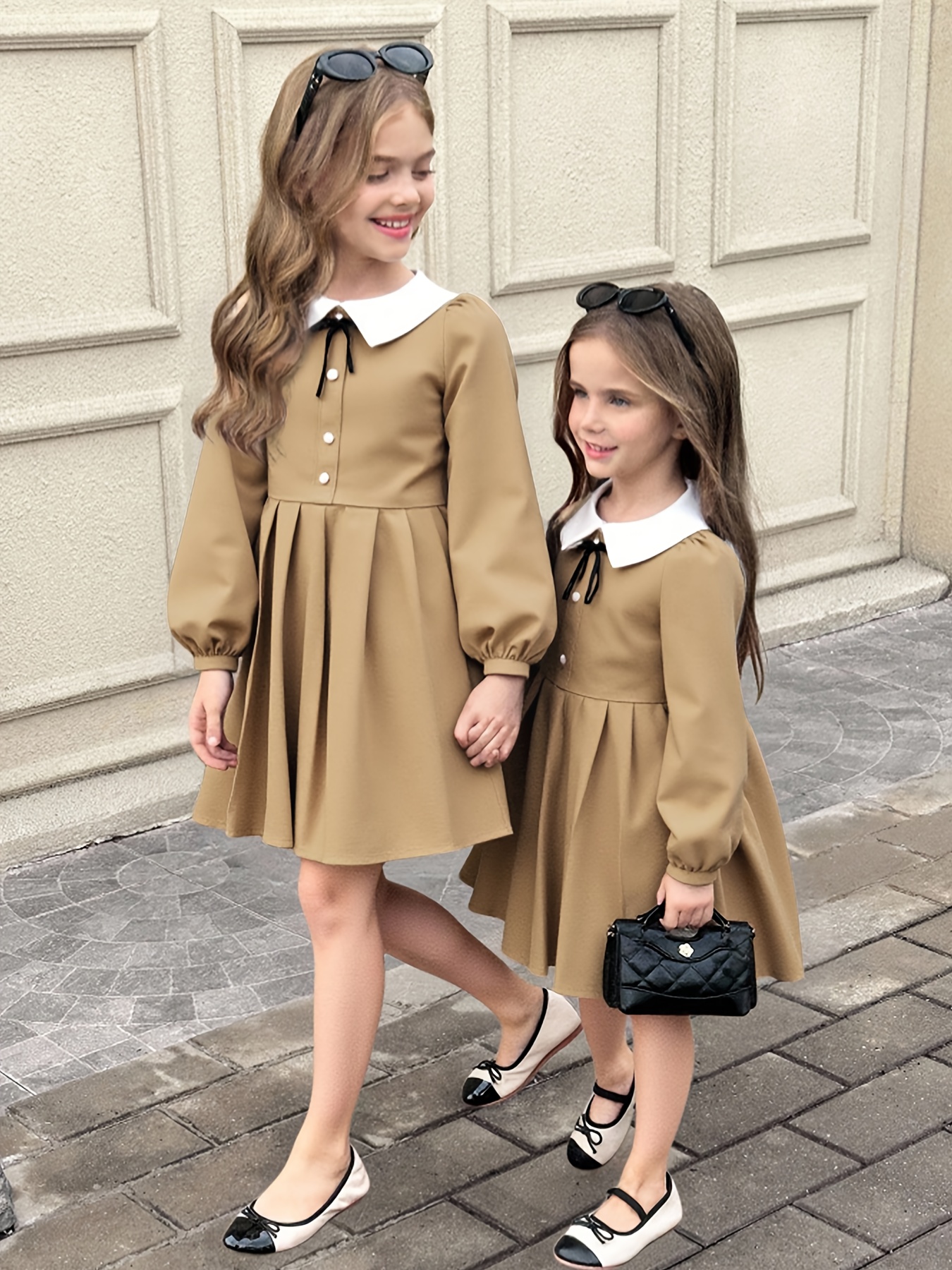 cute fall dresses for tweens Waffle Baby Girl Dress || Apples || Quincy Mae on Sale main image 0