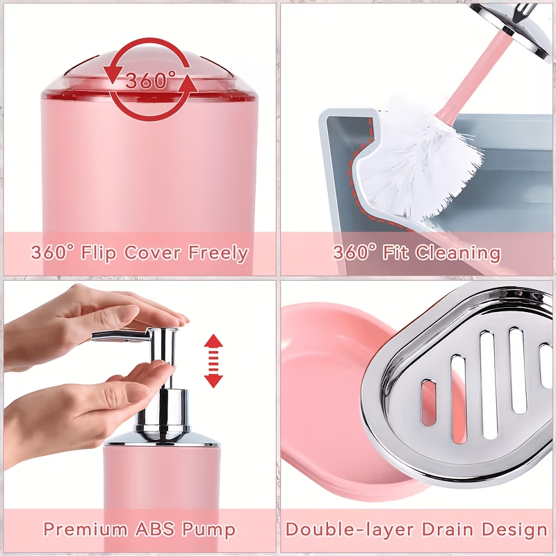 9pcs Bathroom Accessory Set, Complete Bath Essentials