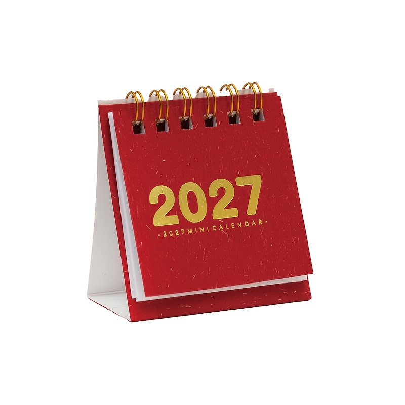 TEMU 1 шт., Міні-календар на стіл 2027, Календар для домашнього офісу, Настільний декор, Легкий міні-календар, Ідеальний подарунок для сім'ї та