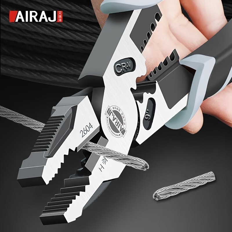 

Airaj 9 Inch Wire Pliers Sharp Large Opening Stripping Pliers Industrial Grade Multifunctional Hardware Manual Tools