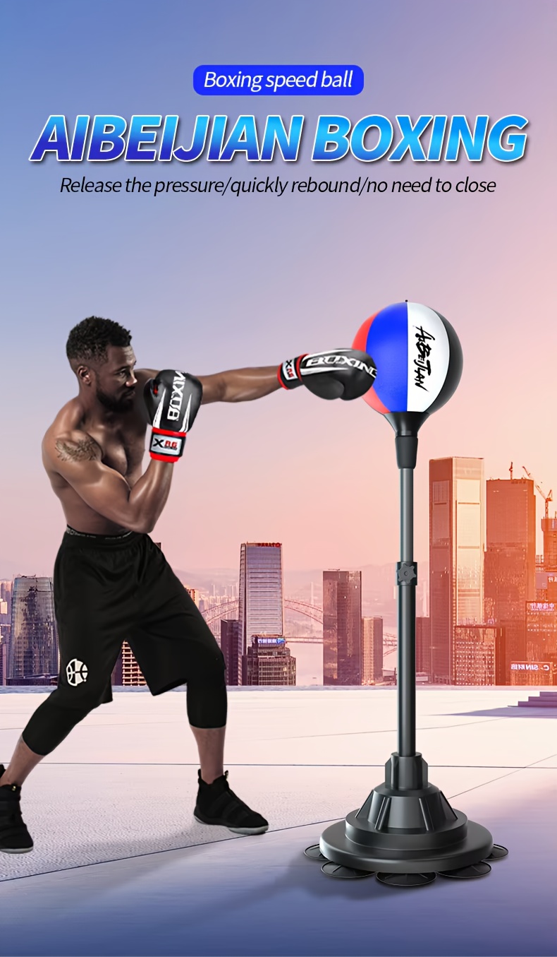 adjustable height boxing speed bag stand durable pe iron Temu Norway