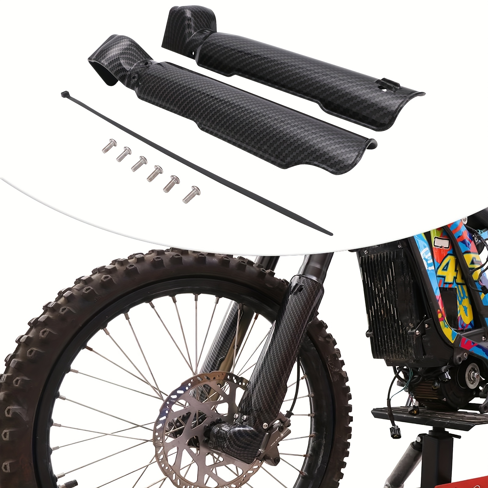 thumbnail image 2 of 2 Pcs Motorcycle Front Fork Boot Fork Bellows Off-road Motor 2 of 12