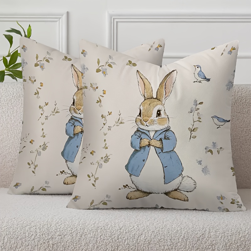 

2pcs Of Vintage Cute Pillowcase With Zipper Closure, Suitable For Living Room, Bedroom, Sofa - Round Home Decoration