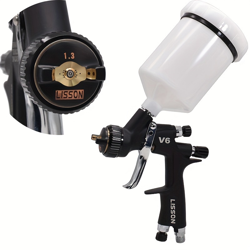 NOSIT Professional HVLP Spray Gun V6 1.3mm Nozzle 600cc Uncharged Airless Paint Sprayer for Automotive and Home Use
