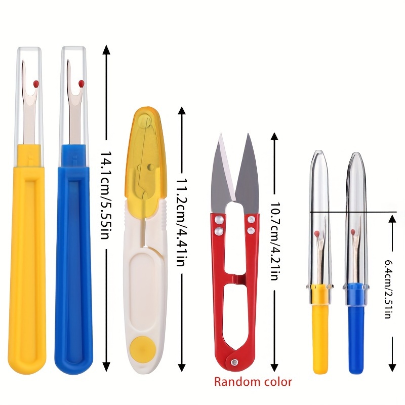 TEMU 6-piece Sewing Essentials Set: Stitch Remover, Seam Ripper Tools, And Thread Cutter - Durable Crafting Supplies