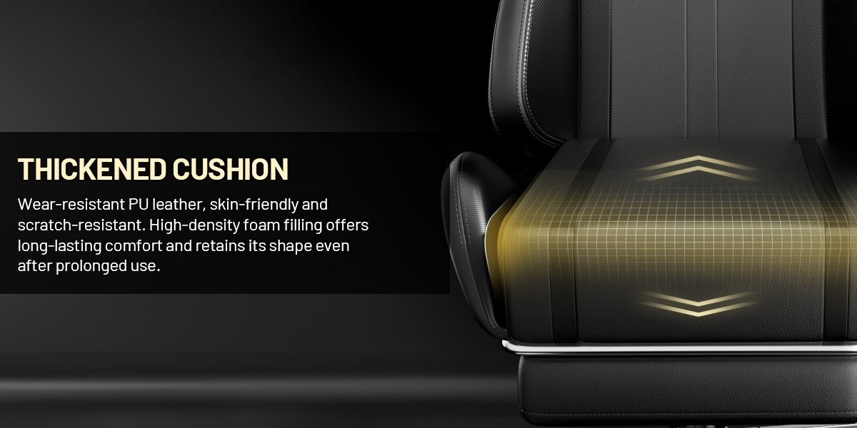 A Gaming Chair Featuring a Pocket Spring Cushion, Adjustable Height, Ergonomic Design with Massage Lumbar Support, Made of Faux Leather, And Capable of Swiveling, Ideal for Both Gaming And Office Use.