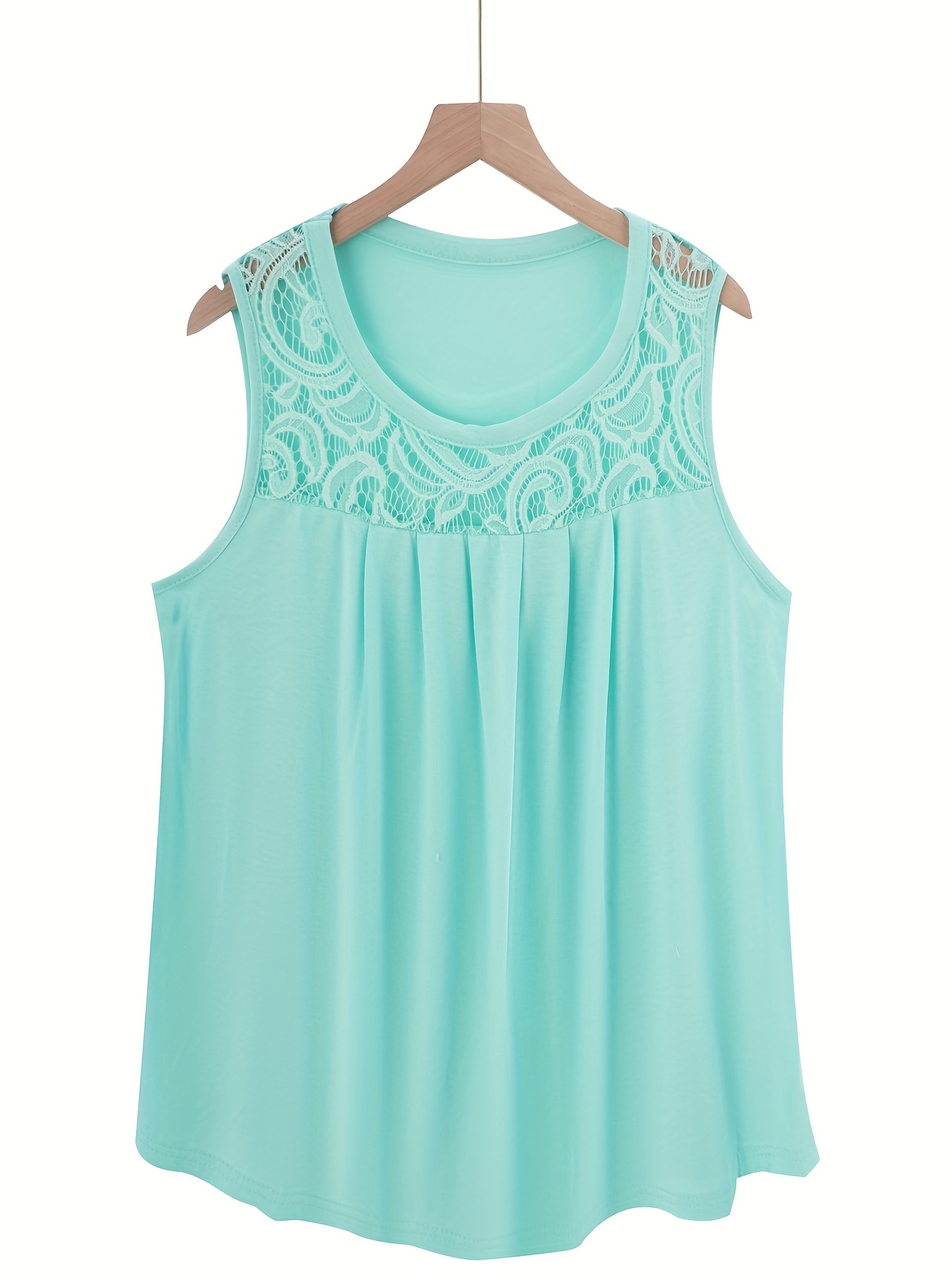 Solid Color Versatile Sleeveless Chest Pleated Casual Vacation Top