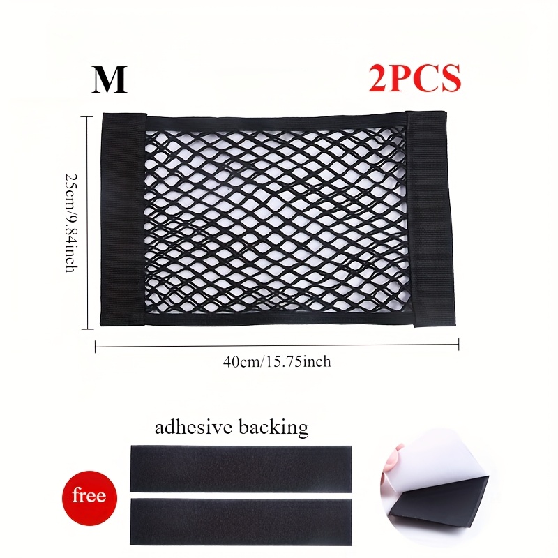 FixPockets - Rete Portaoggetti Con Tasche, Senza Foratura, Per Furgoni, Camper E Barche (3 Tasche, 45x25 Cm) - Foto 4