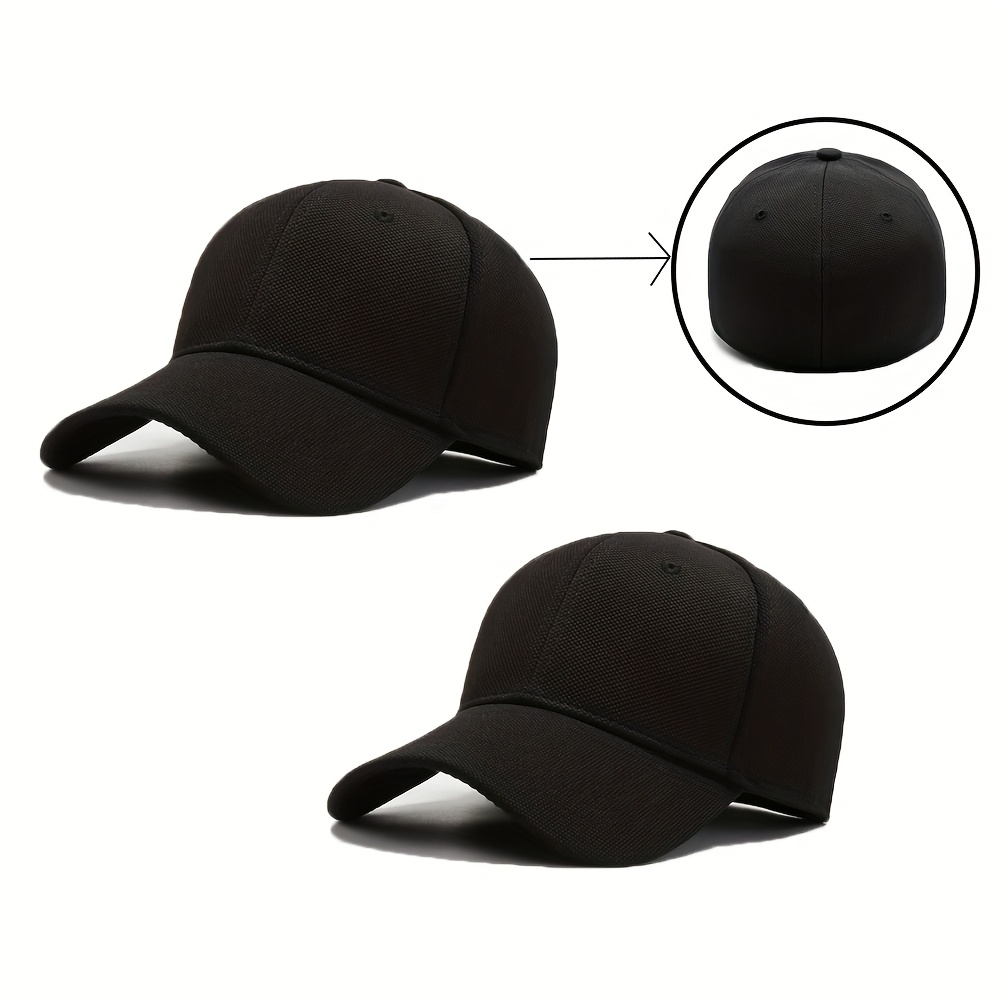 Image of 2pcs Fully Enclosed Baseball Caps, Sports Hats, Durable And Stylish Baseball Caps For Men And Women