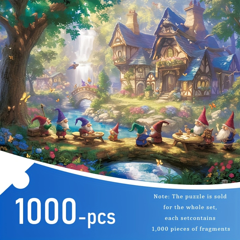 

Gnome Gathering Puzzle - 1000pcs, 19.7x27.6in, And Thick Diy Jigsaw For Adults, Frameless Art Deco Painting, Ideal Birthday Gift