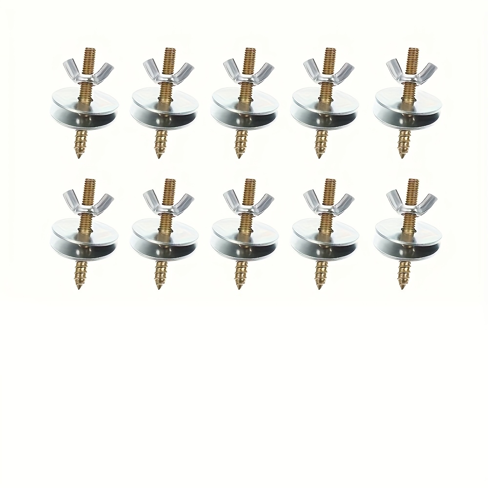 10-pack Double-headed Self-tapping Nut Screws For Bird Cage, Chinchilla, Hamster Ramp, Perch Platform, Standing Rod, And Breeding Box Fixing