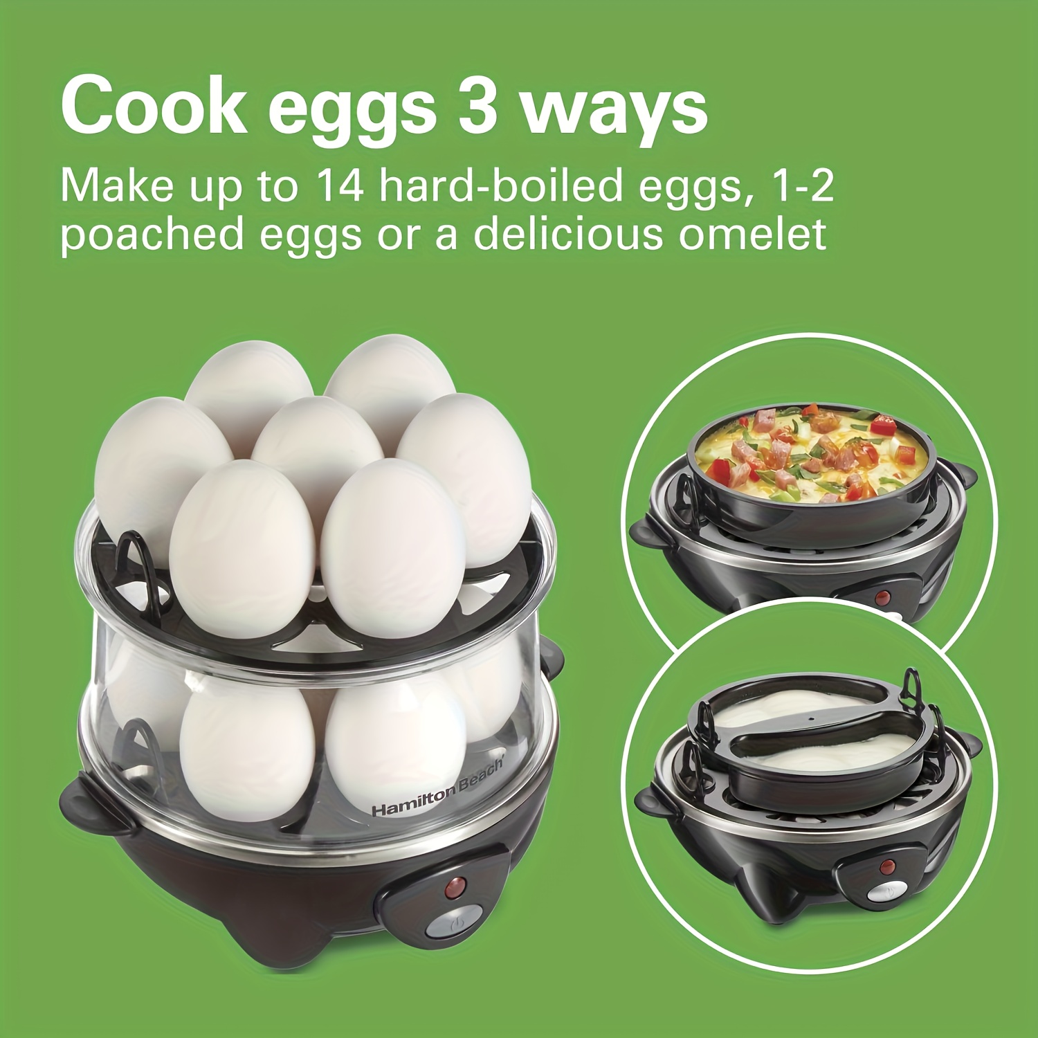 Egg Cooker Set, Can Hold 7/14 Eggs, With Automatic Shut-off Function, Safe And Reliable, Suitable For Boiling Eggs, Steaming Eggs, Cooking Vegetables, Making Omelets, Easy To Peel