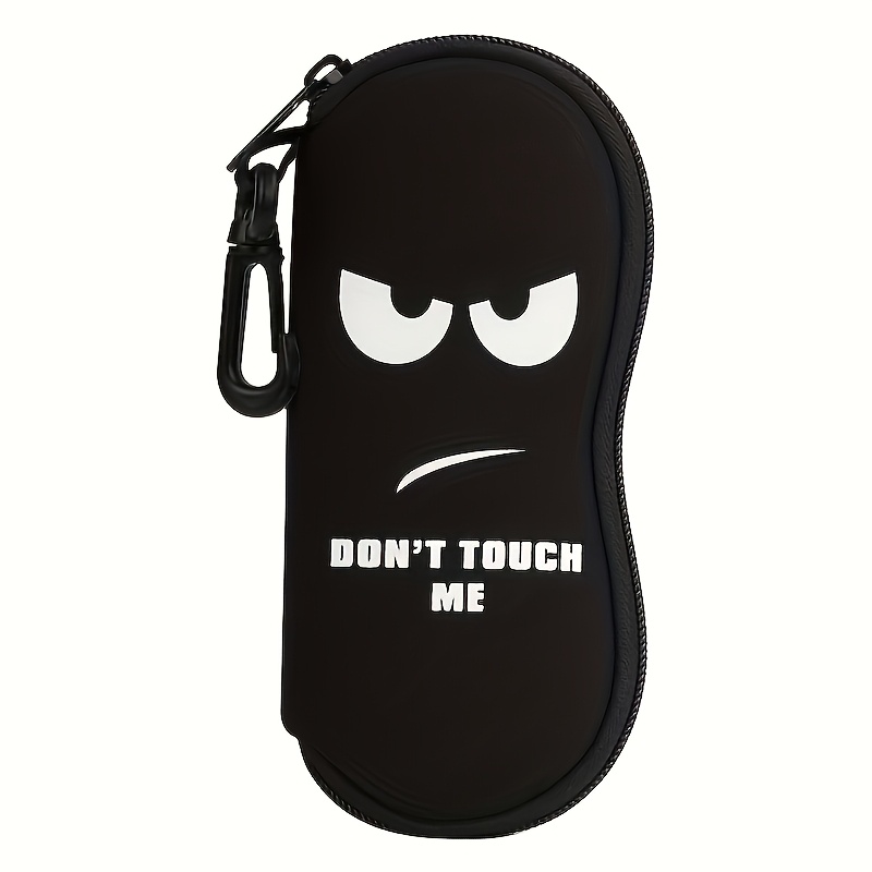 1pc " Me" Fashion Glasses Case - With Belt Clip, Neoprene Material, Zipper Small Wallet, Makeup Storage Bag