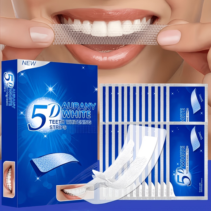 Juego de tiras para dientes de 5 días, 3 paquetes/6 tiras, limpieza profunda de dientes, para cuidado bucal diario, seguro, proporciona una sonrisa brillante