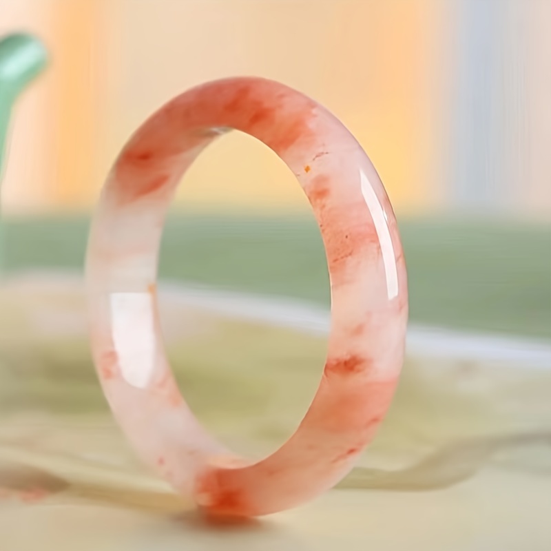 TEMU Cherry Pink Bracelet, Pink Beauty Bracelet, Peach Brew Bracelet For Women, Genuine Natural Bracelet.