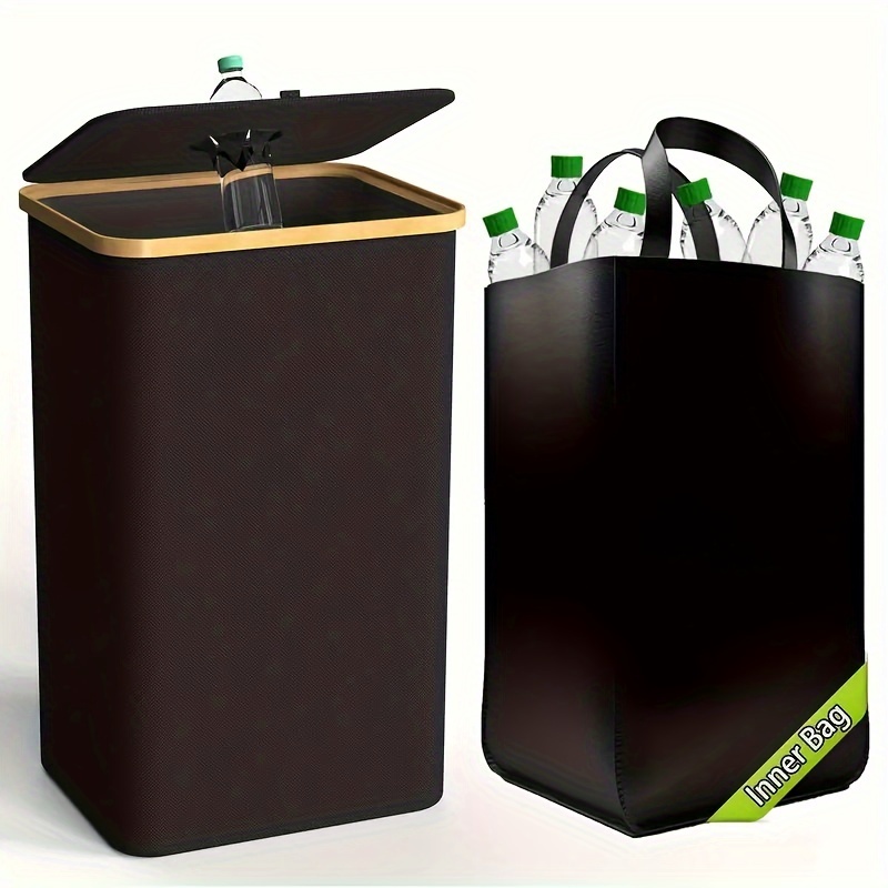 

1 Set, 26 Gallon/100l Kitchen Recycling Bin & Storage , Removable , For , , Plastic, Metal, Beverage Storage